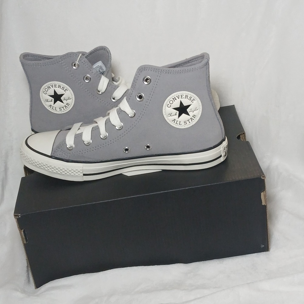 Converse Chuck Taylor All Star Suede, Gray/Black, M 6 / W 8